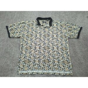 Vintage Tabasco Polo Shirt Mens XXL Logo All Over Print Made in Thailand